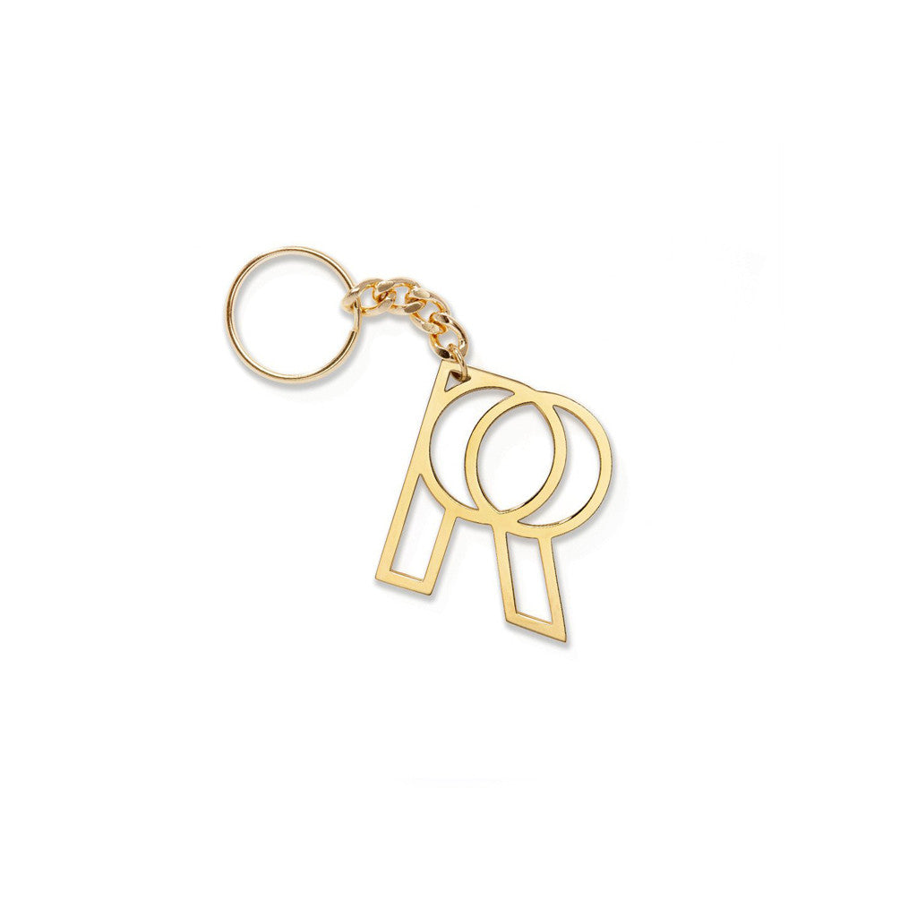 Ringly R Keychain portachiavi dorato lettera R