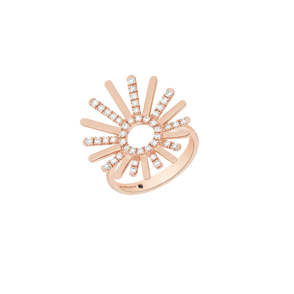 Korloff Divine Fougue JL-JDFR04-PG/D anello oro rosa diamanti