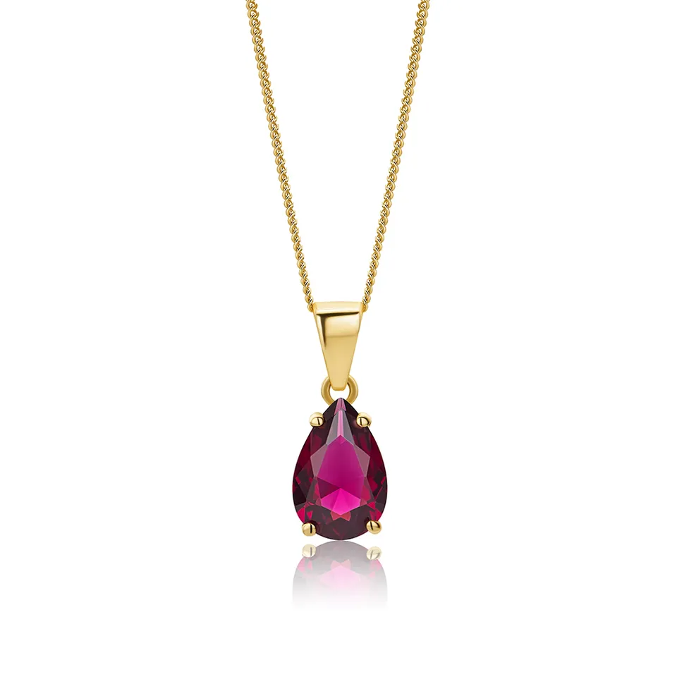 Miore Necklace Collana Oro Giallo 9KT Rubino