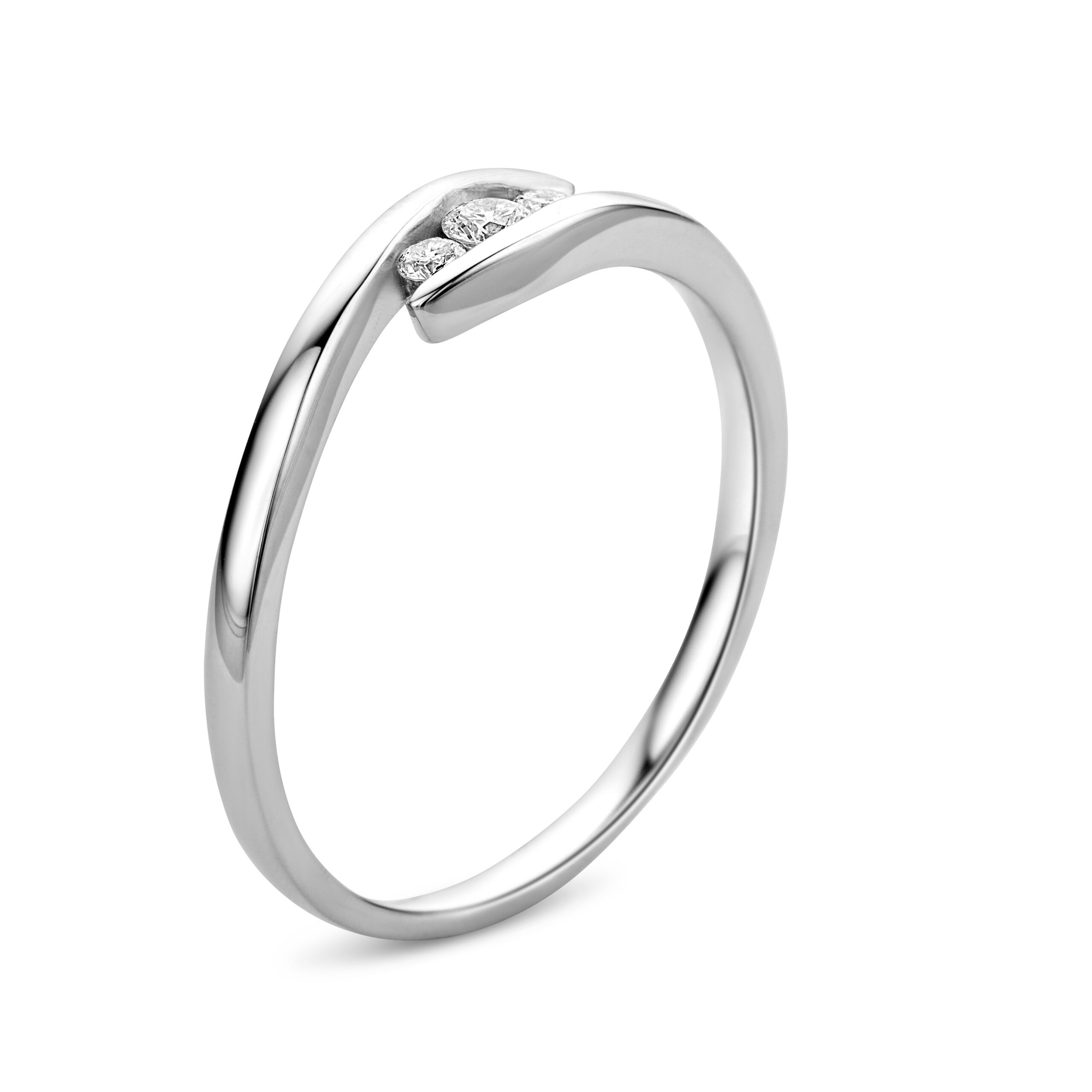 Miore Ring anello oro bianco 9kt 375