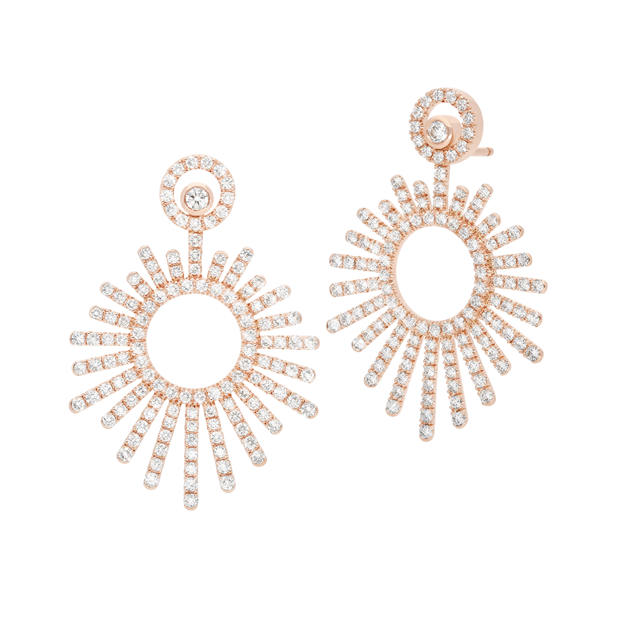 Korloff Divine Fougue JDFE02 orecchini oro rosa diamanti