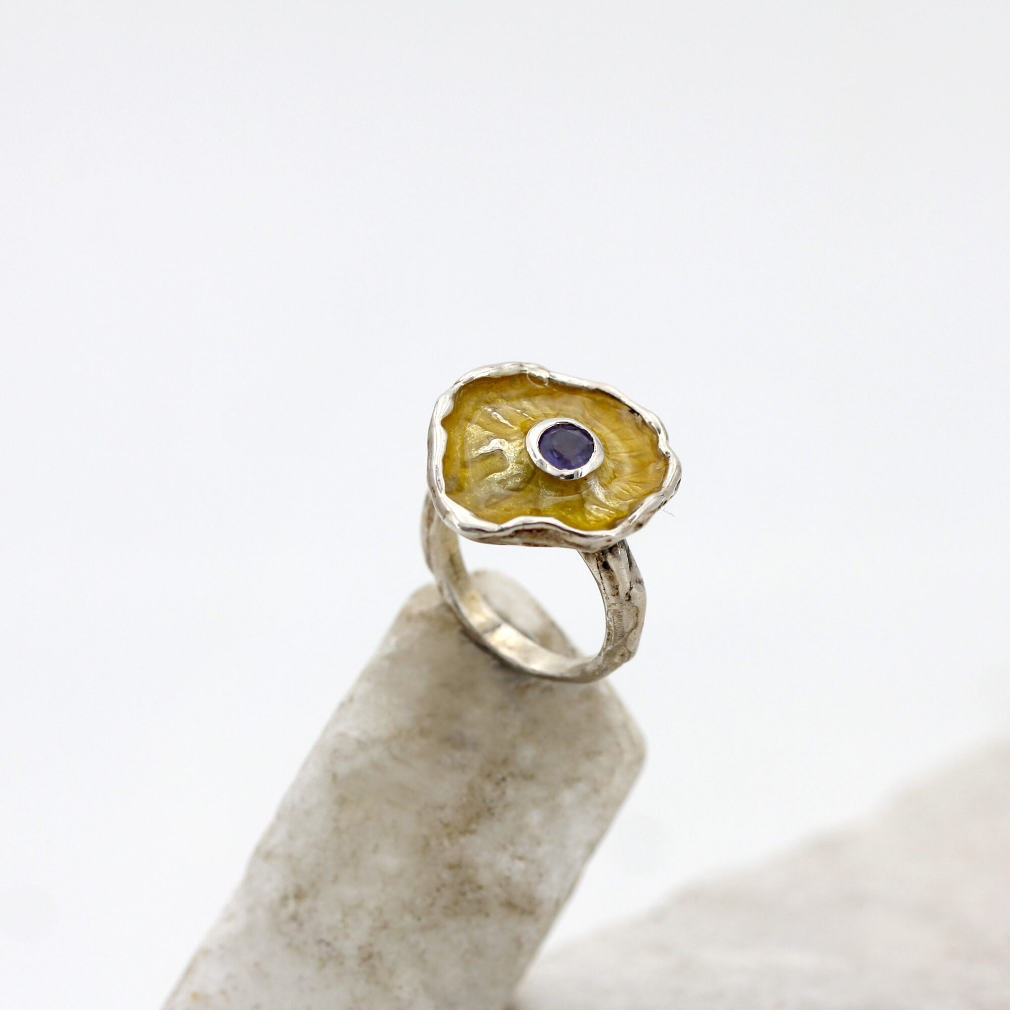 Anna Gioielli Winter Flower anello argento iolite 17mm