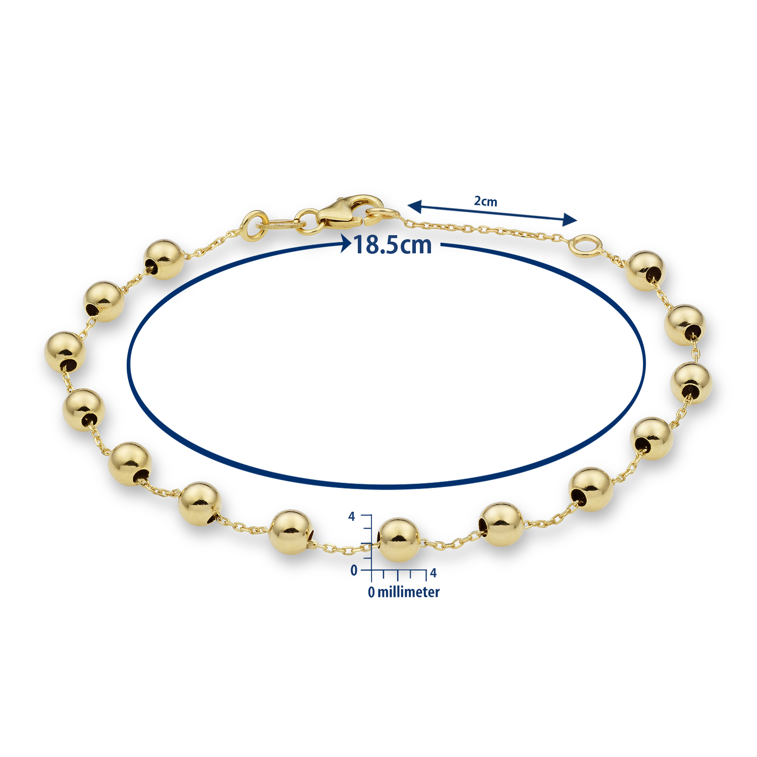 Miore Bracciale Oro Giallo 9KT Liscio