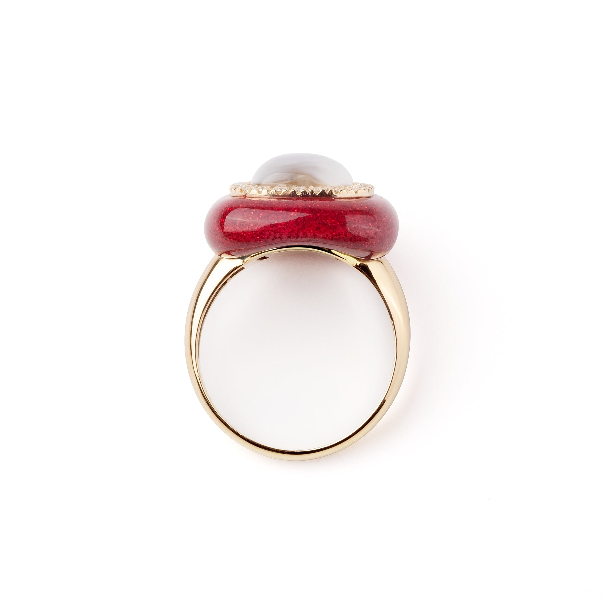 Noi Gioielli Firenze 1873 Mistica anello oro giallo smalto rosso
