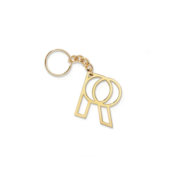 Ringly R Keychain portachiavi dorato lettera R