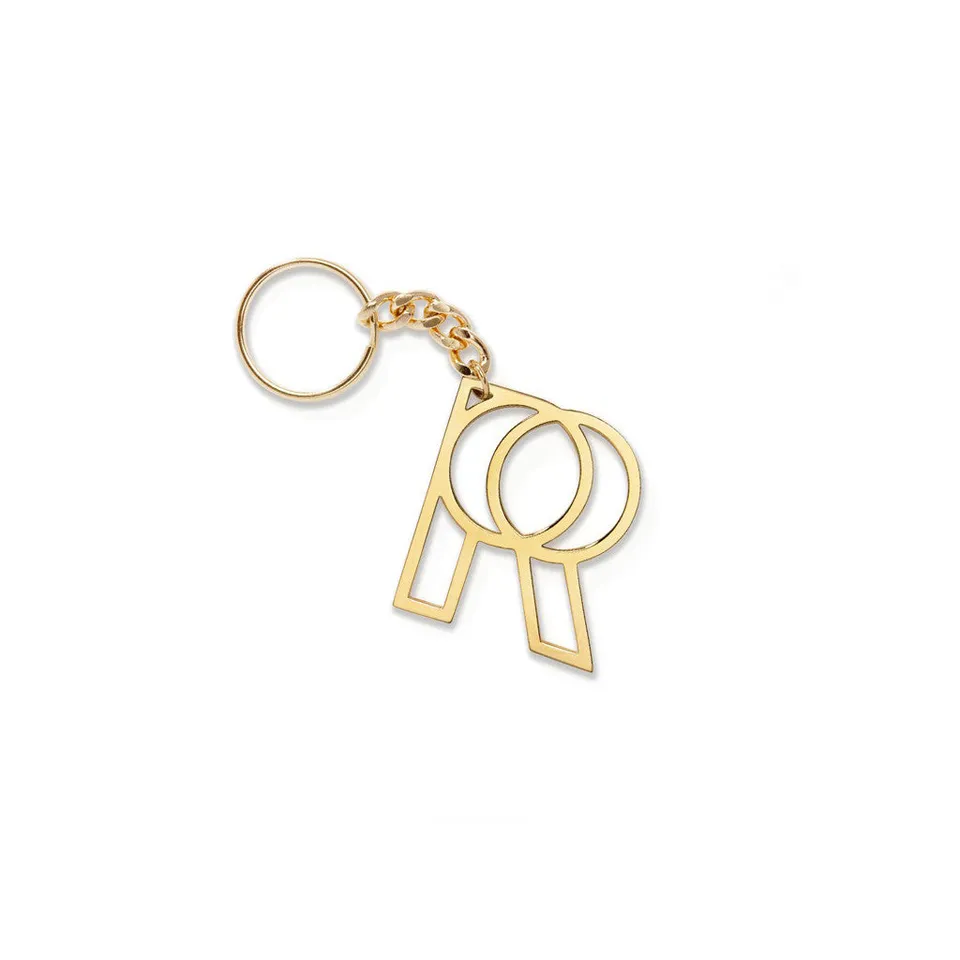 Ringly R Keychain portachiavi dorato lettera R