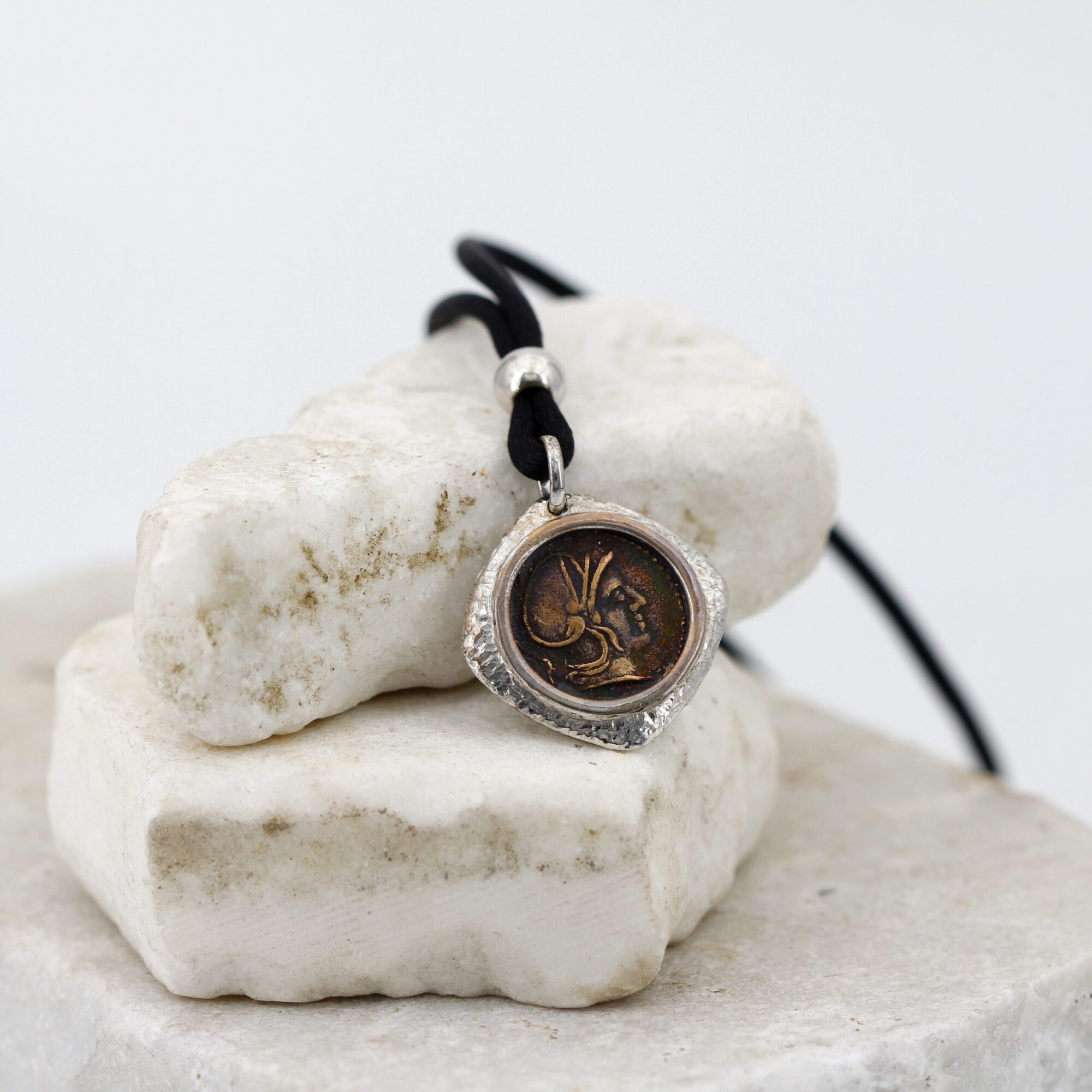 Anna Gioielli Monete Romane Pendente Argento Moneta Bronzo