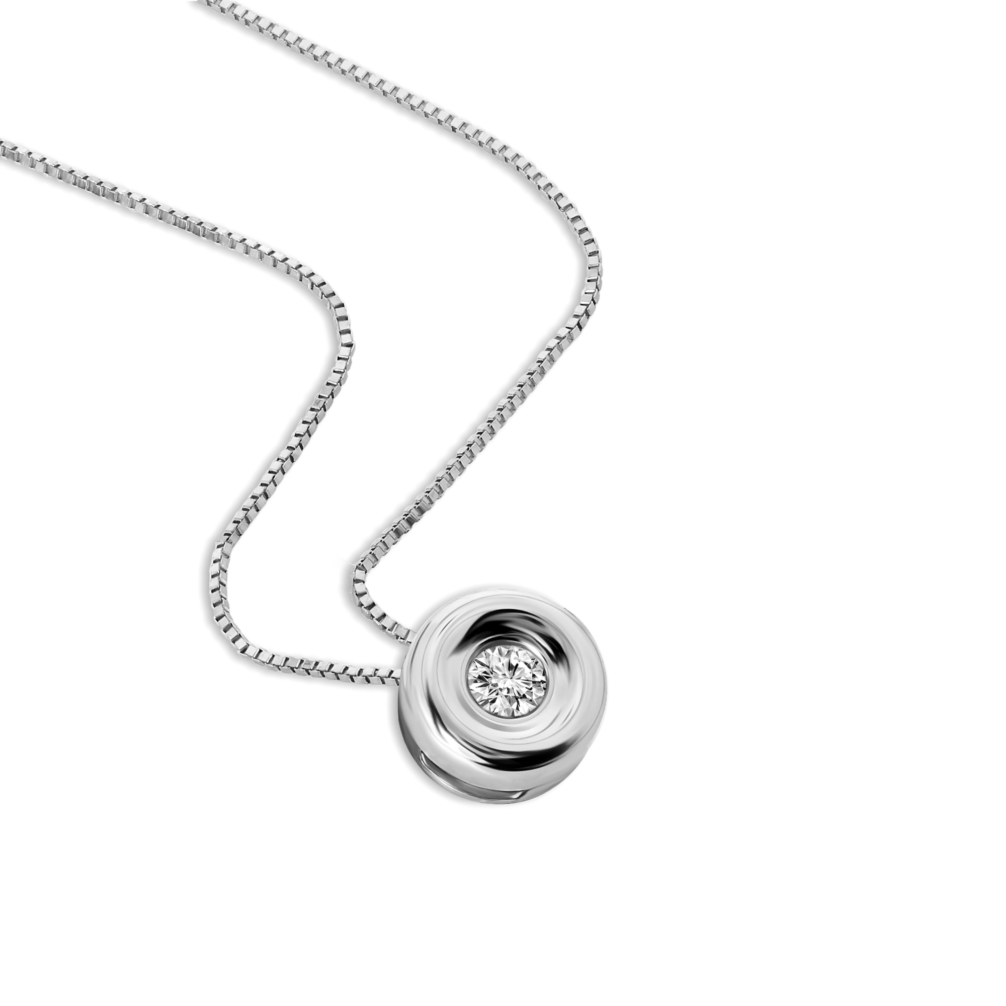 Miore Necklace Collana Oro Bianco 18Kt 750