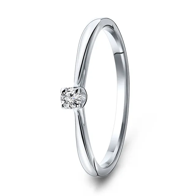 Miore Ring Anello Oro Bianco 9Kt 375