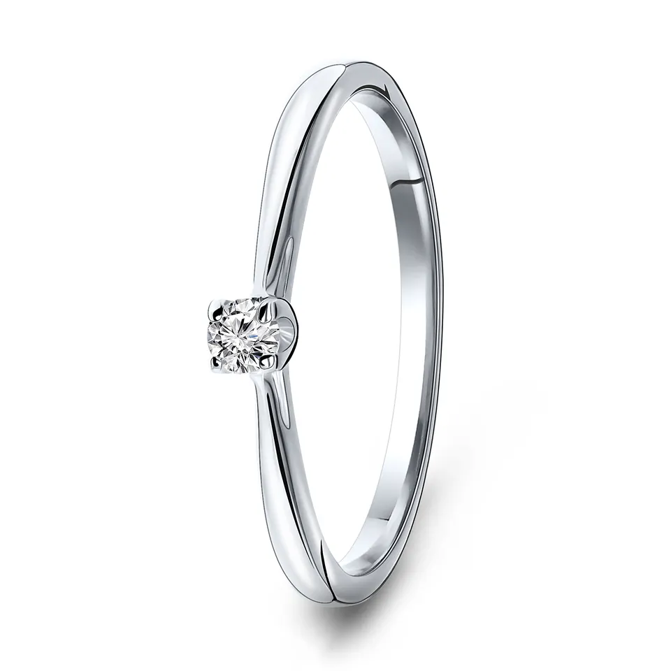 Miore Ring Anello Oro Bianco 9Kt 375