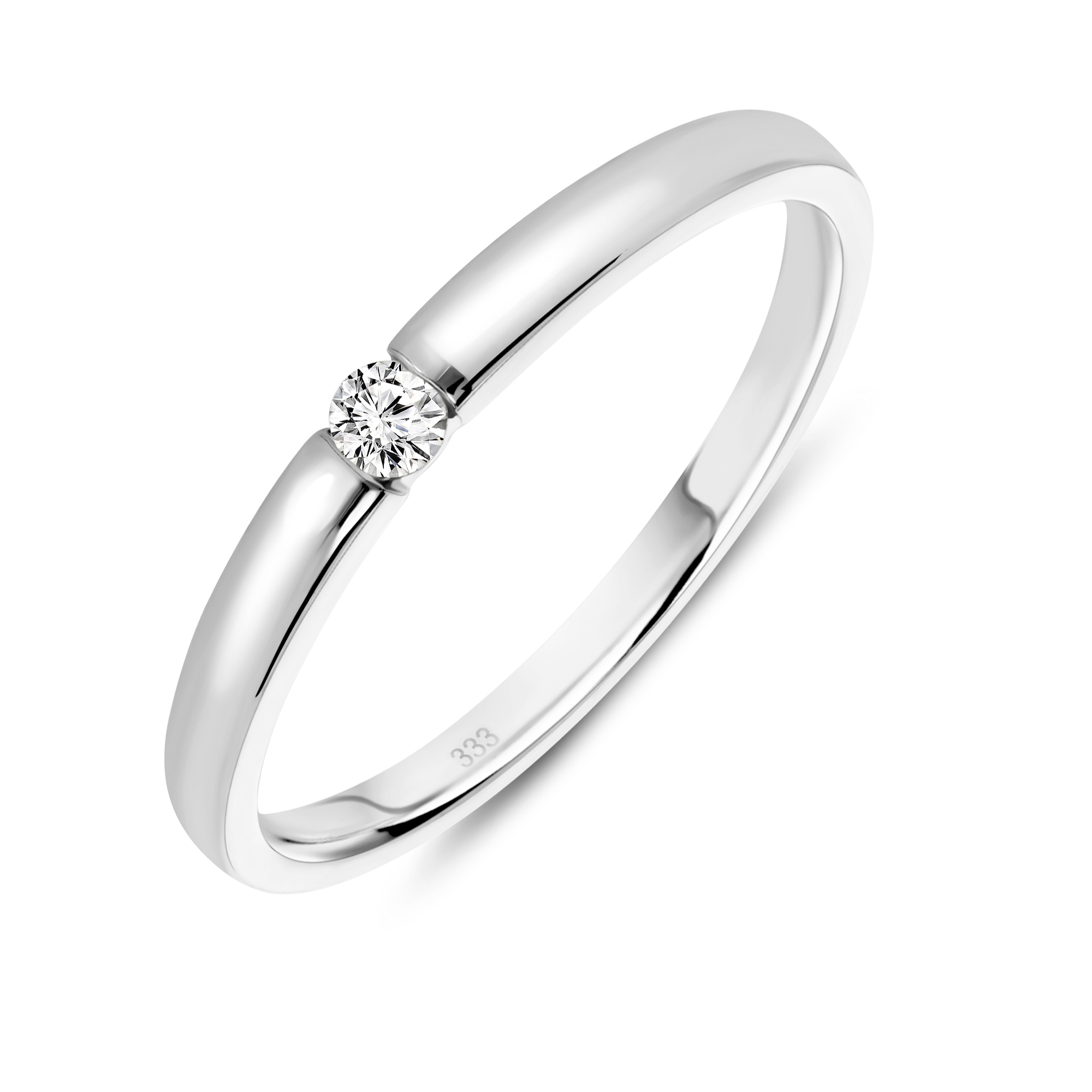 Miore Ring anello oro bianco 8kt 333