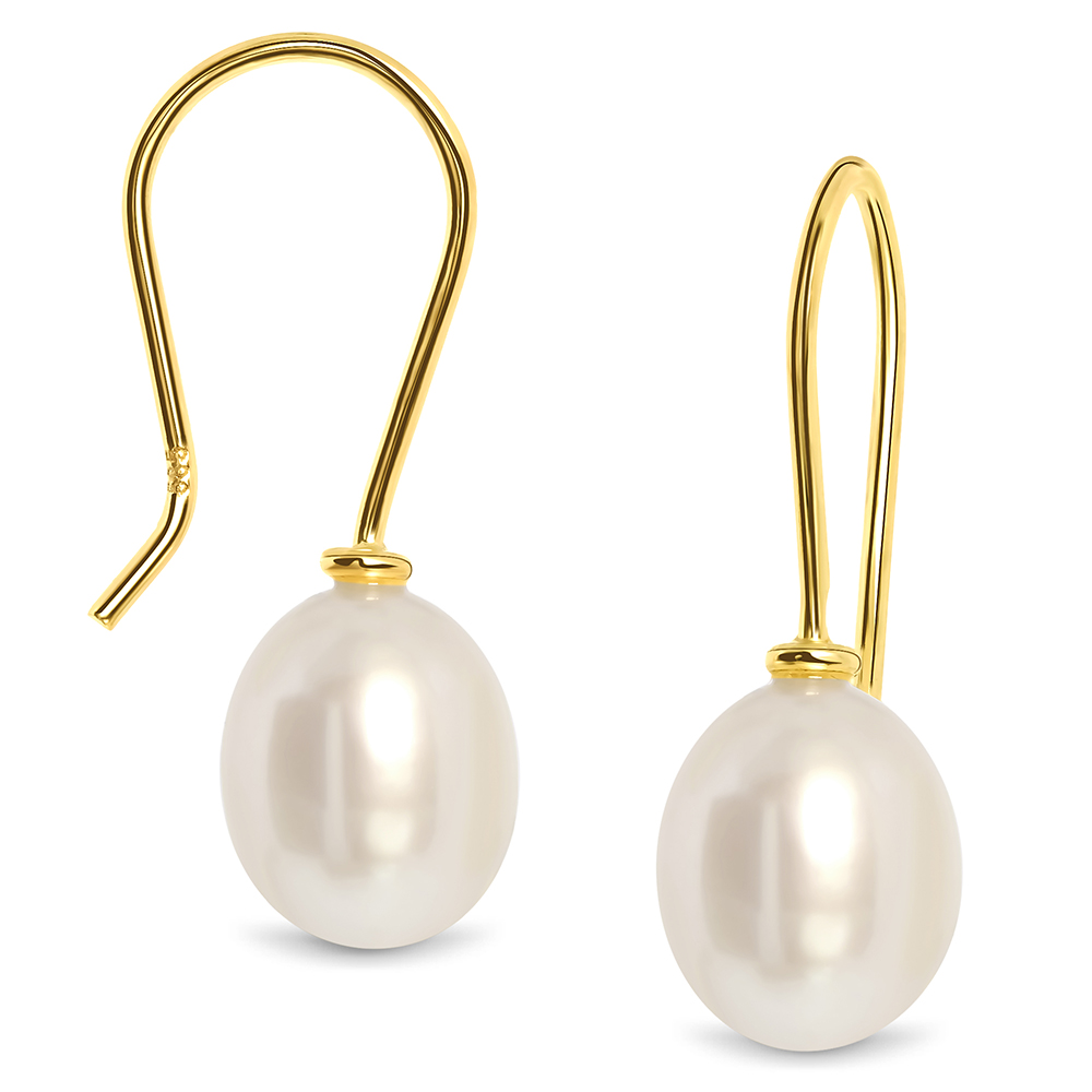 MIORE Orecchini oro giallo 14kt perla coltivata