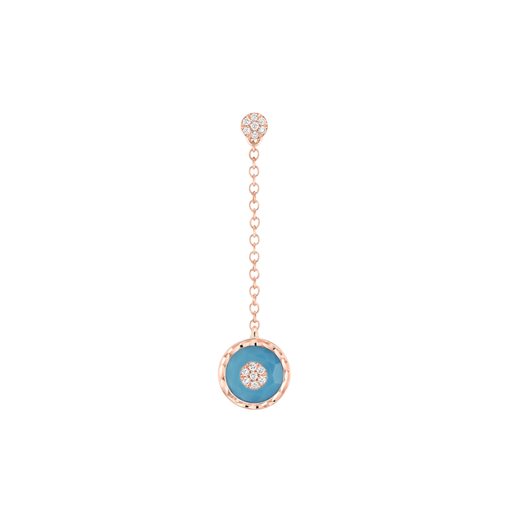 Korloff Je Play JJPE06 orecchino oro rosa turchese