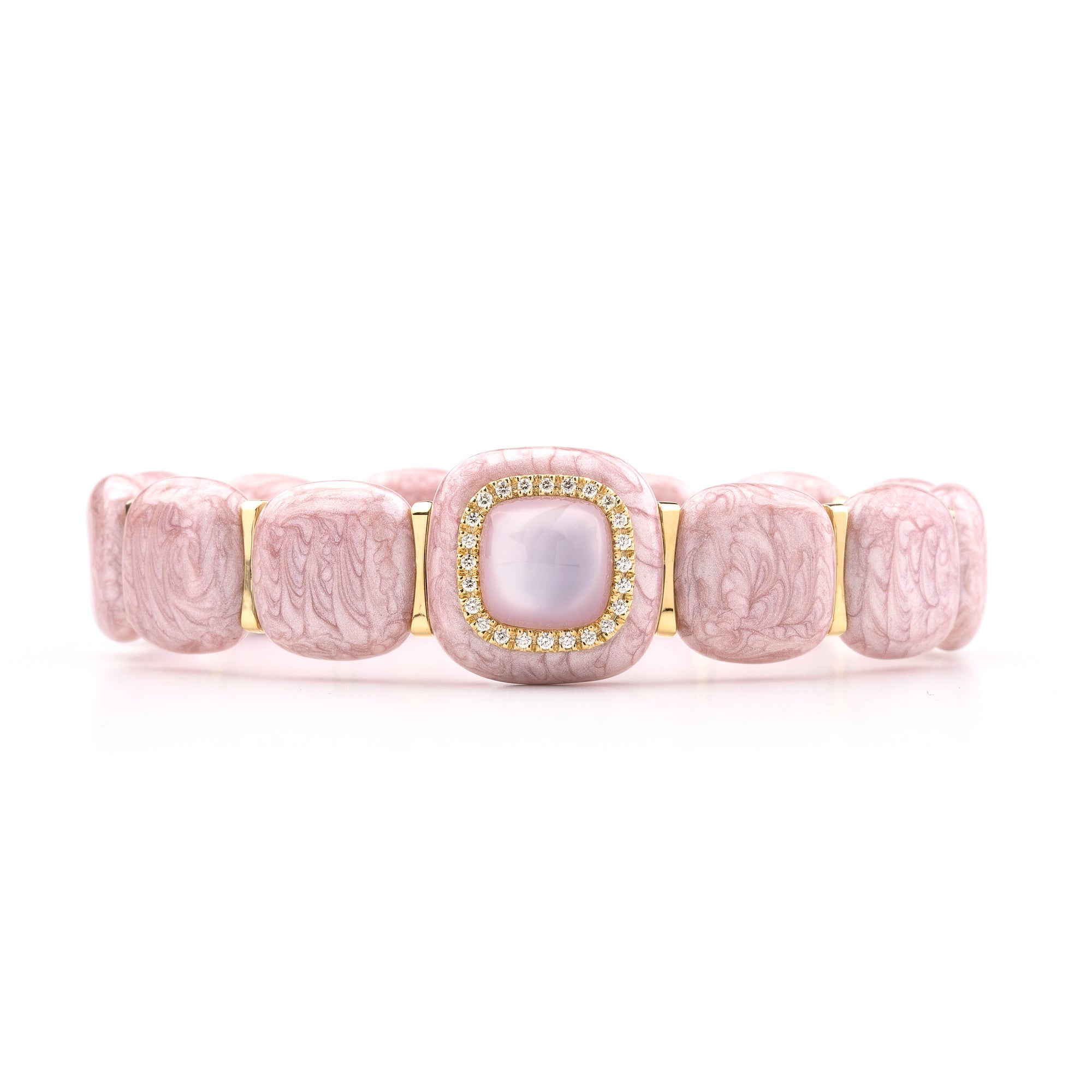 Noi Gioielli Firenze 1873 Mistica bracciale oro smalto rosa diamanti