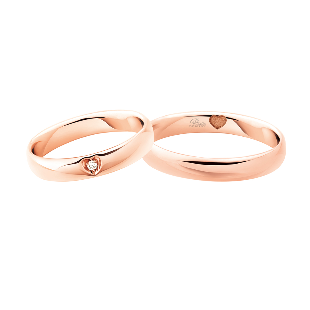Polello Sì Lo Voglio fede matrimonio oro rosa