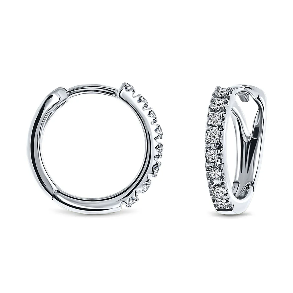 Miore Orecchini Oro Bianco 18Kt