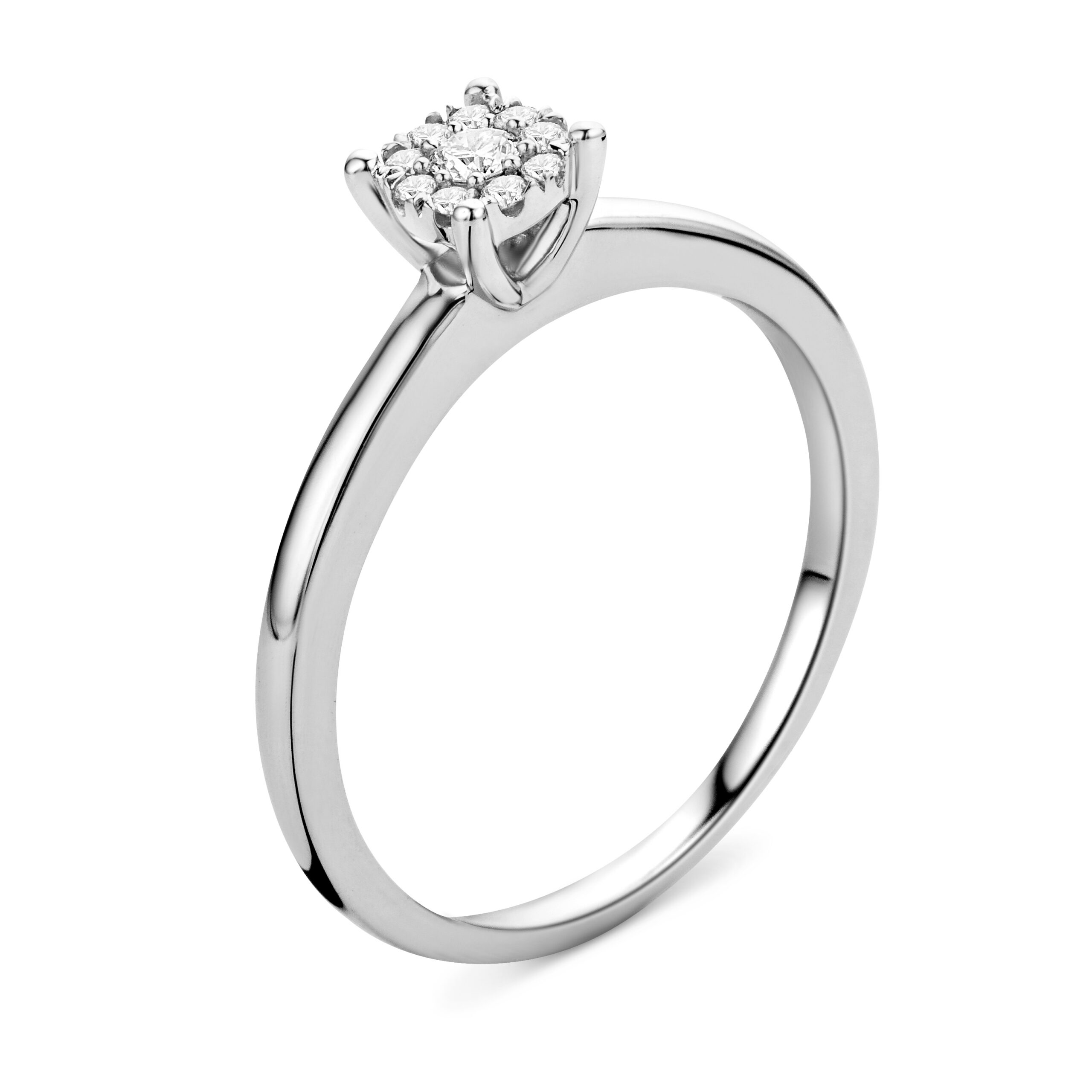 Miore Ring Anello Oro Bianco 9Kt 375