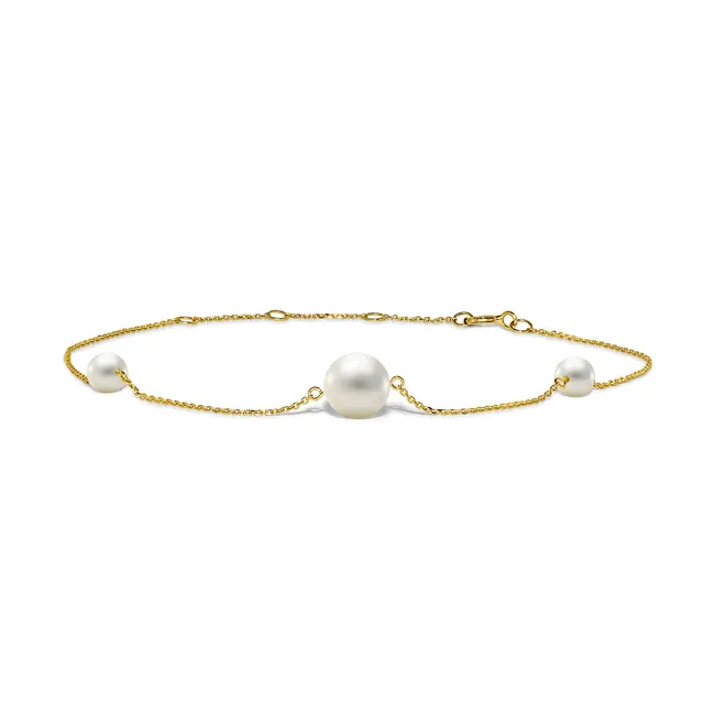 Miore Bracelet Bracciale Oro Giallo 14 Kt Perle