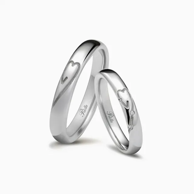 Polello Sì Lo Voglio fedi platino diamanti