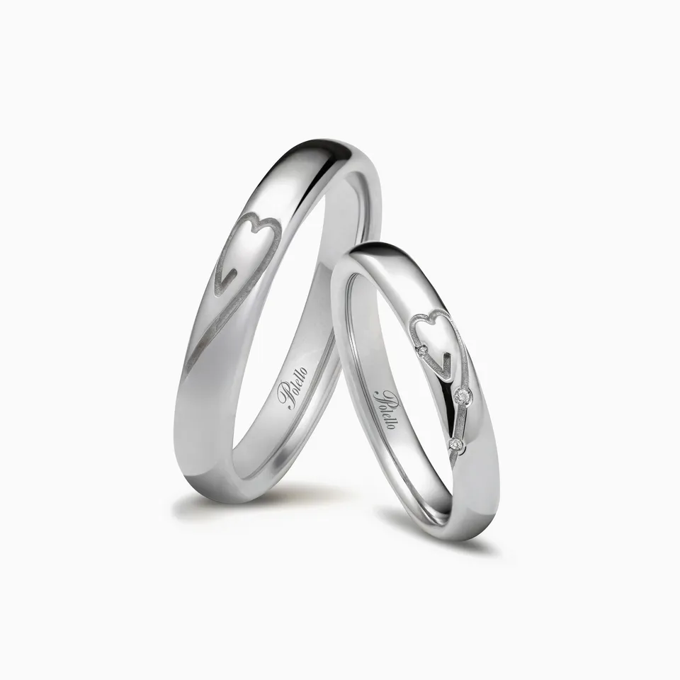 Polello Sì Lo Voglio fedi platino diamanti
