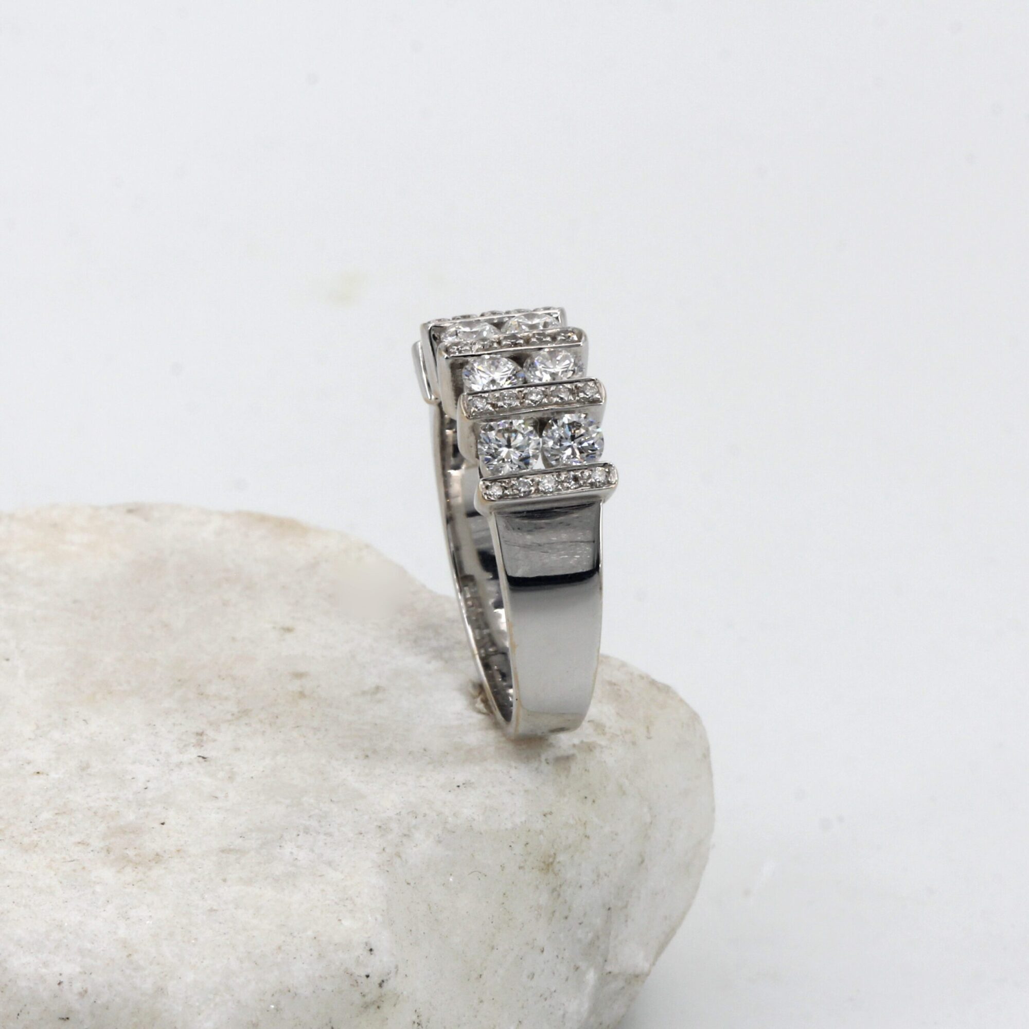 Anna Gioielli Gioielli Classici Anello Traversine Oro Brillanti 1.33ct