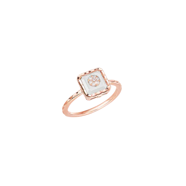 Korloff Je Play JJPR01 Anello Oro Rosa Diamanti Madreperla