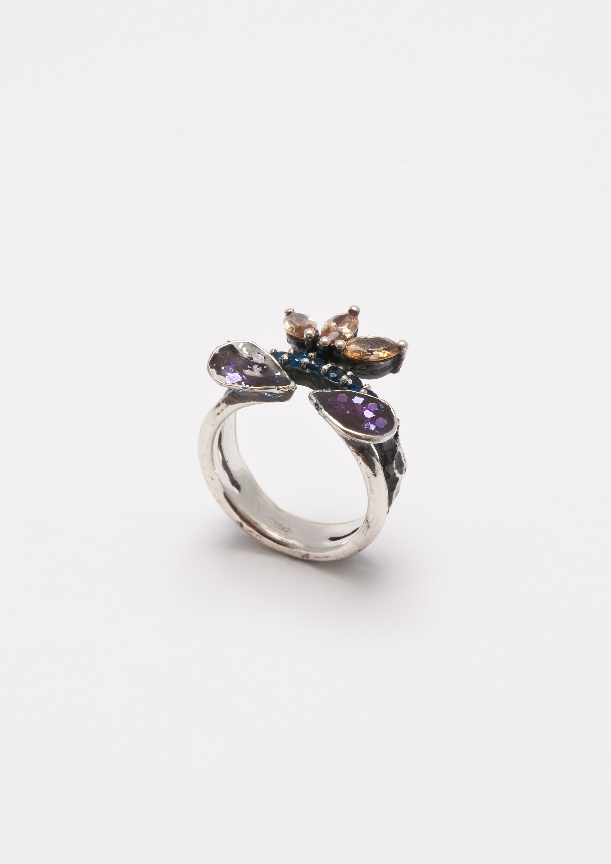 Voodoo Jewels Bold Shapes Azhar anello argento marquise