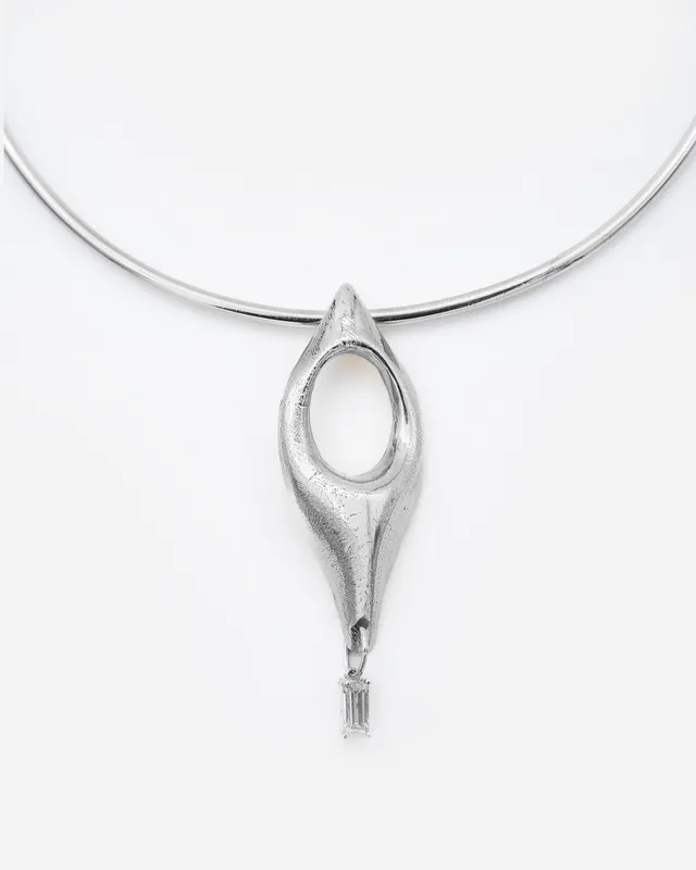 Voodoo Jewels Bold Shapes Leda choker argento zirconi