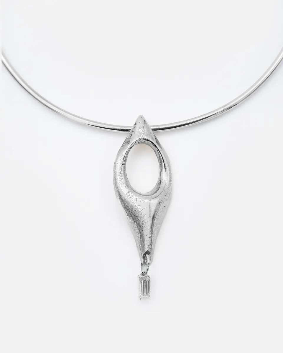 Voodoo Jewels Bold Shapes Leda choker argento zirconi