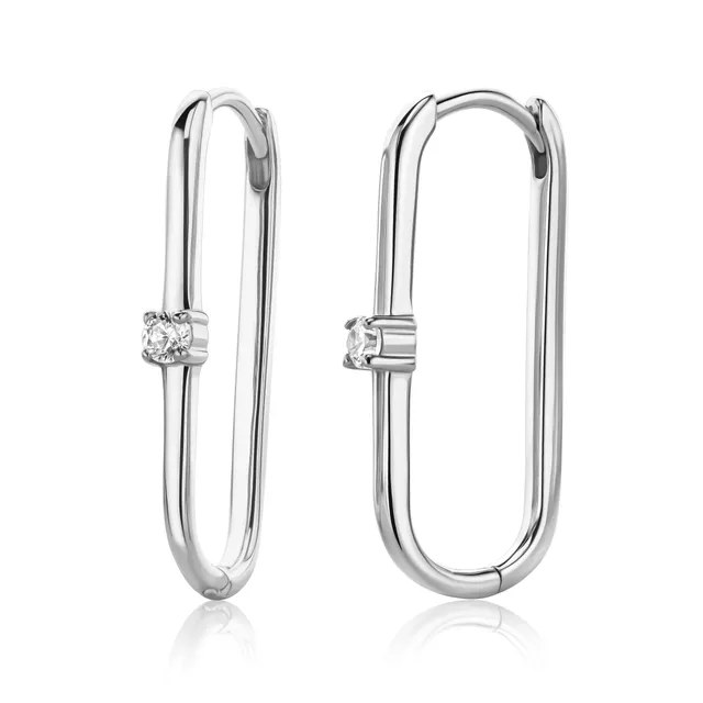 Miore Orecchini Argento 925 Zirconia Cubica