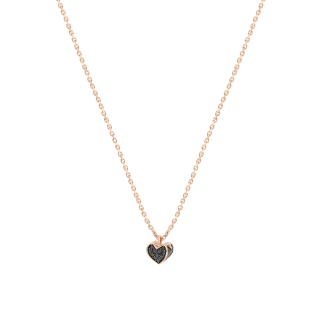 Korloff Korlove JL-JKVP01-PG collana oro rosa diamanti neri 1 cuore