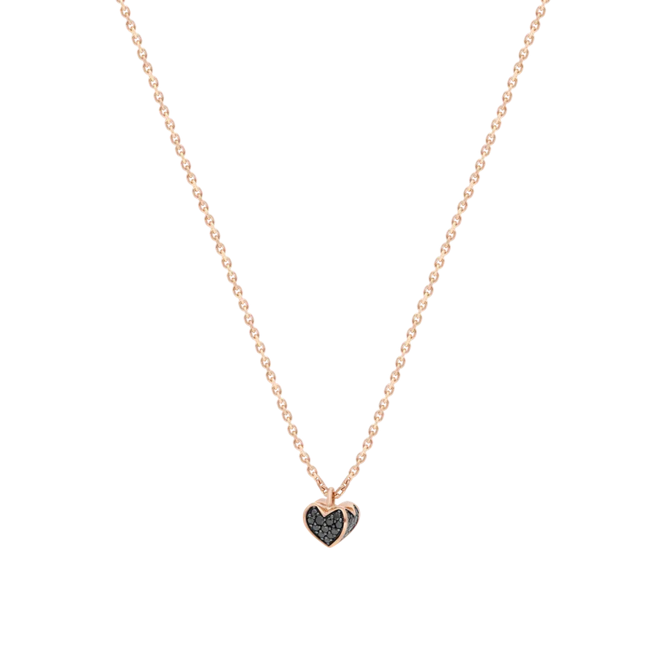 Korloff Korlove JL-JKVP01-PG collana oro rosa diamanti neri 1 cuore