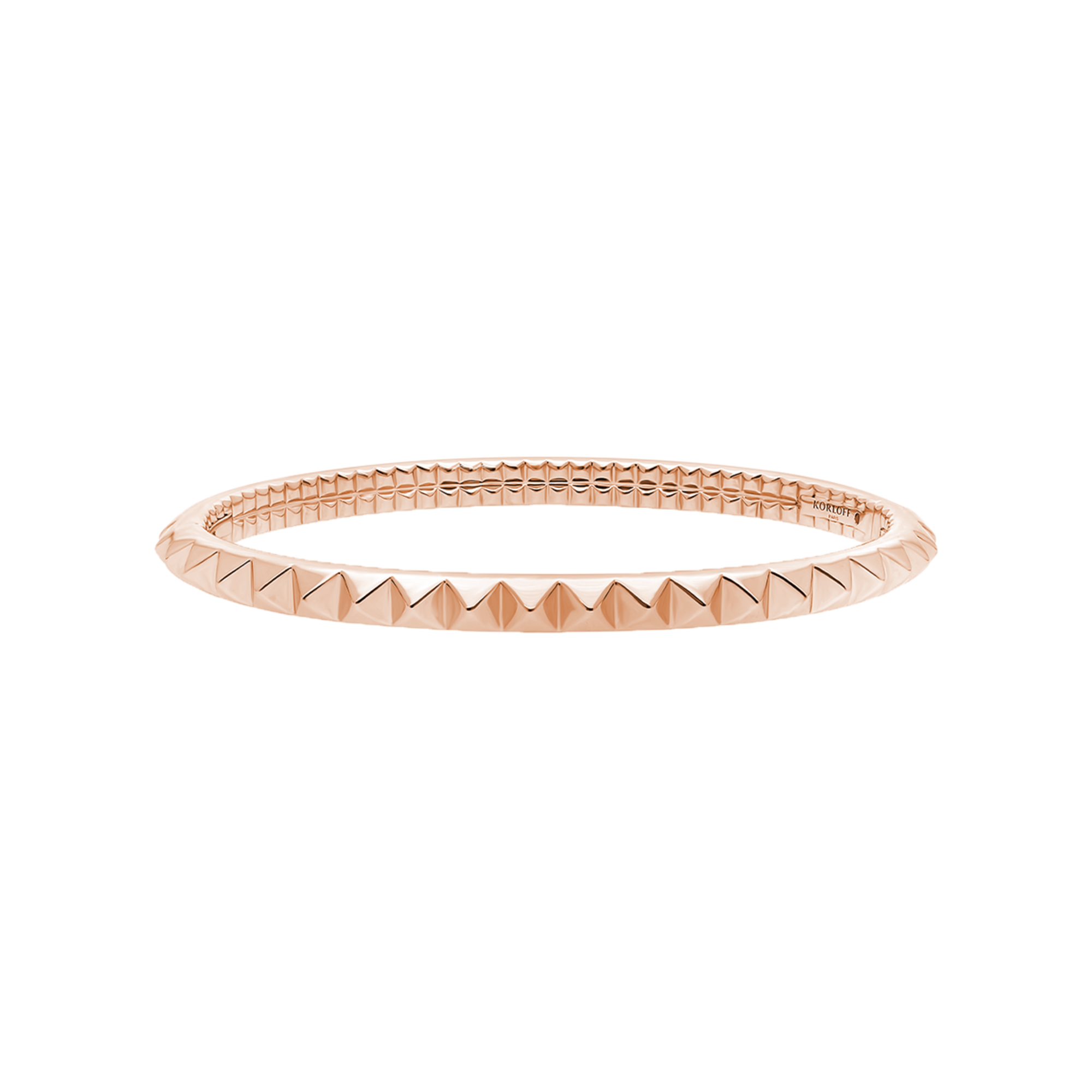 Korloff Korlove JKVB04 bangle oro rosa cuore pavé 16 cm