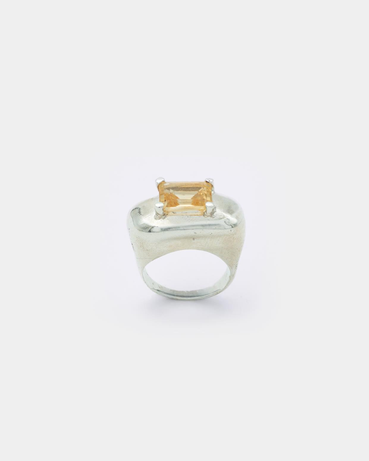 Voodoo Jewels Bold Shapes Supernova anello argento quarzo fumé M