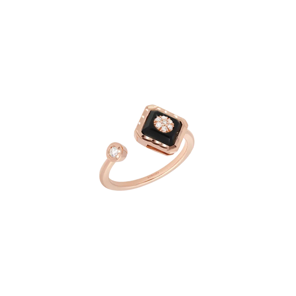 Korloff Je Play JL-JJPR03 anello oro rosa diamanti onice