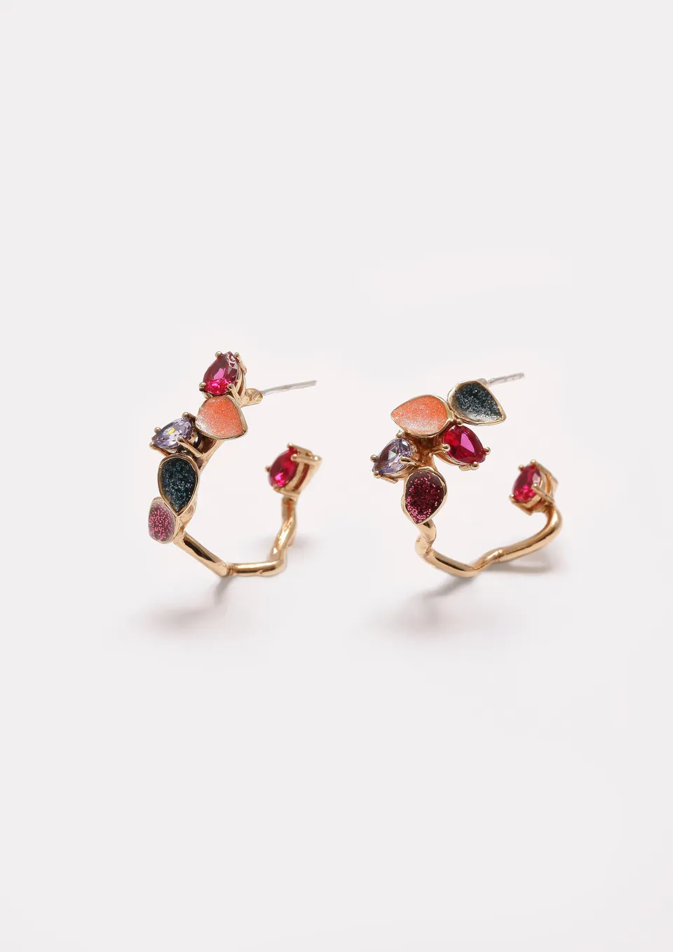 Voodoo Jewels Bold Shapes Primula orecchini cerchi bronzo oro