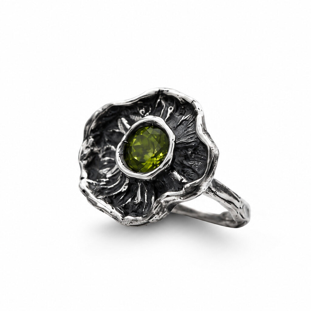 Anna Gioielli Anelli anello argento 925 peridoto fiore
