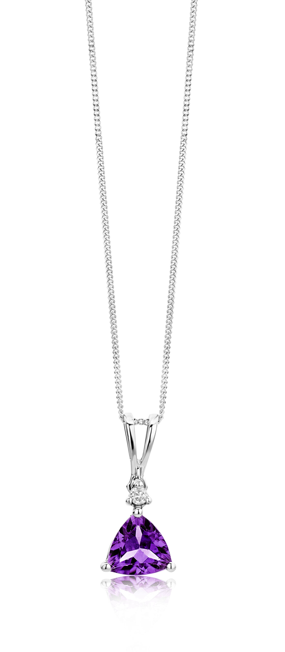 MIORE collana oro bianco 9kt ametista viola