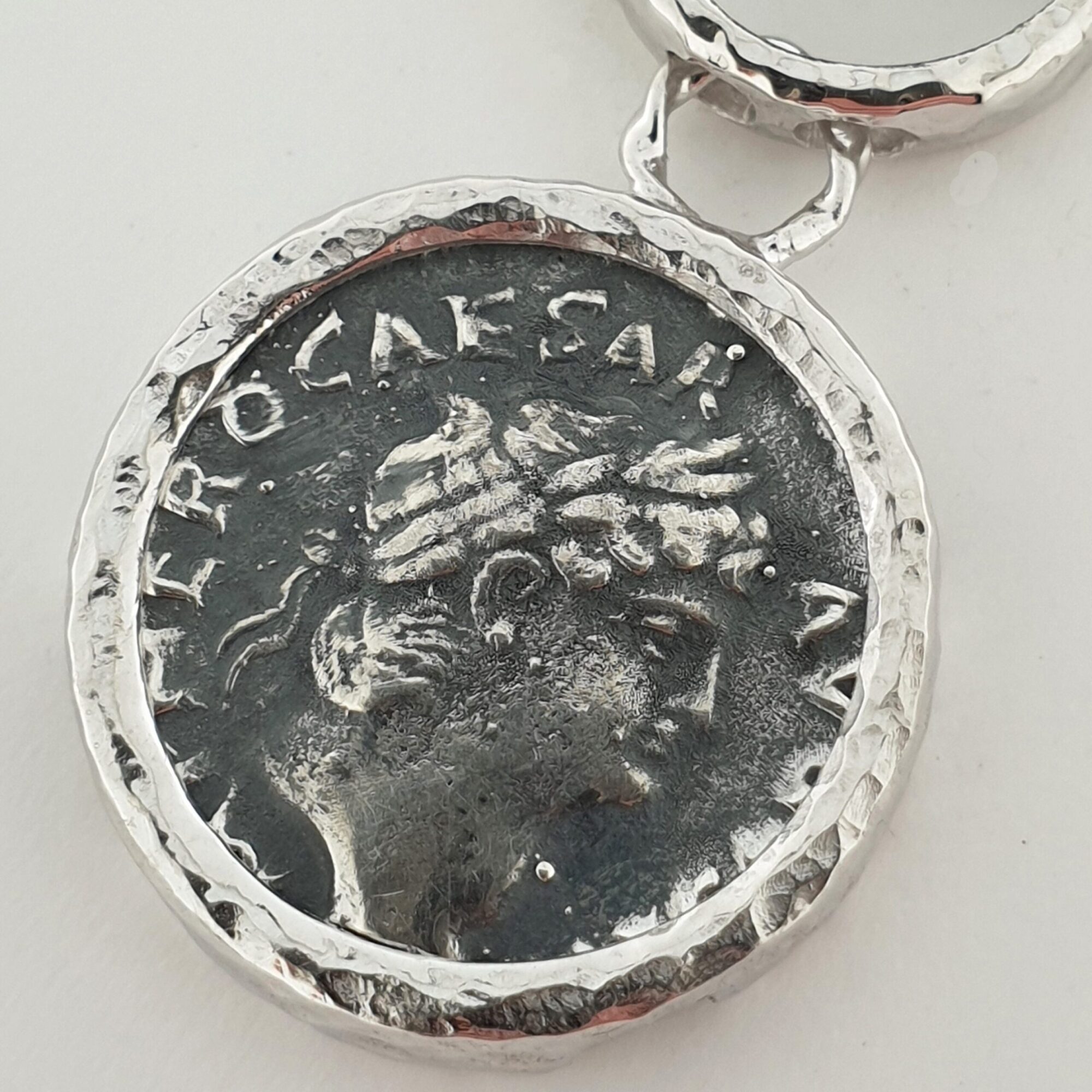 Anna Gioielli Monete Romane Pendente Argento Moneta Brunita
