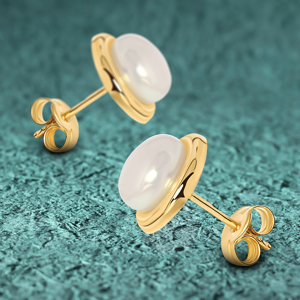 Miore Earrings orecchini oro giallo 375 perla dolce