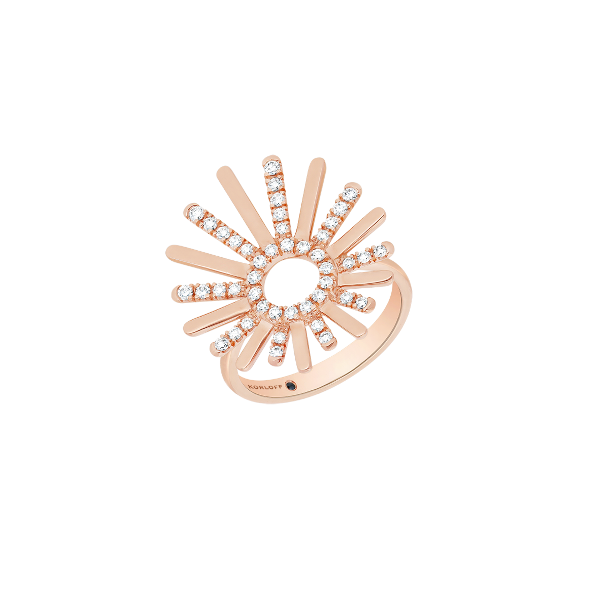 Korloff Divine Fougue JL-JDFR04-PG/D anello oro rosa diamanti