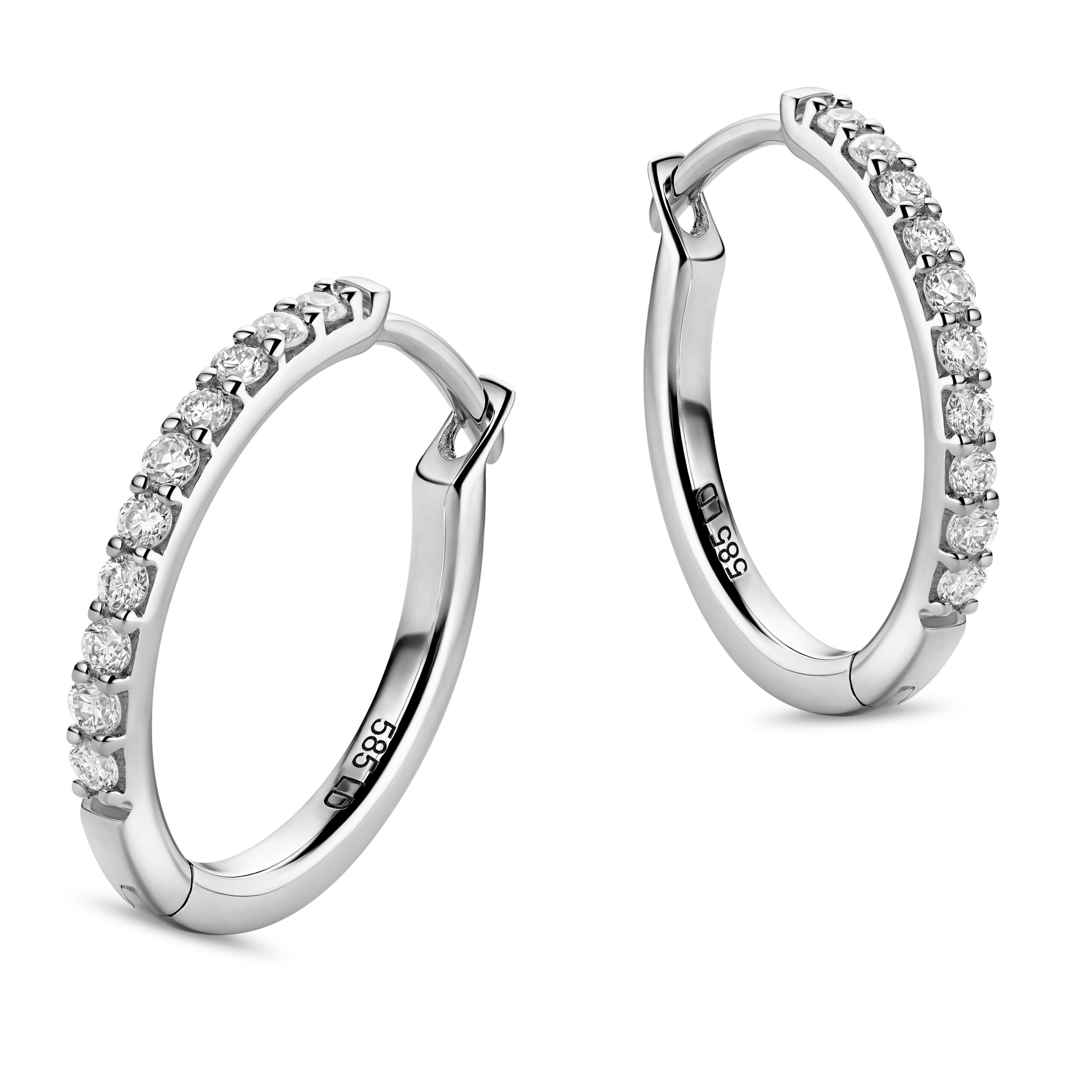 Miore Orecchini Oro Bianco 14KT