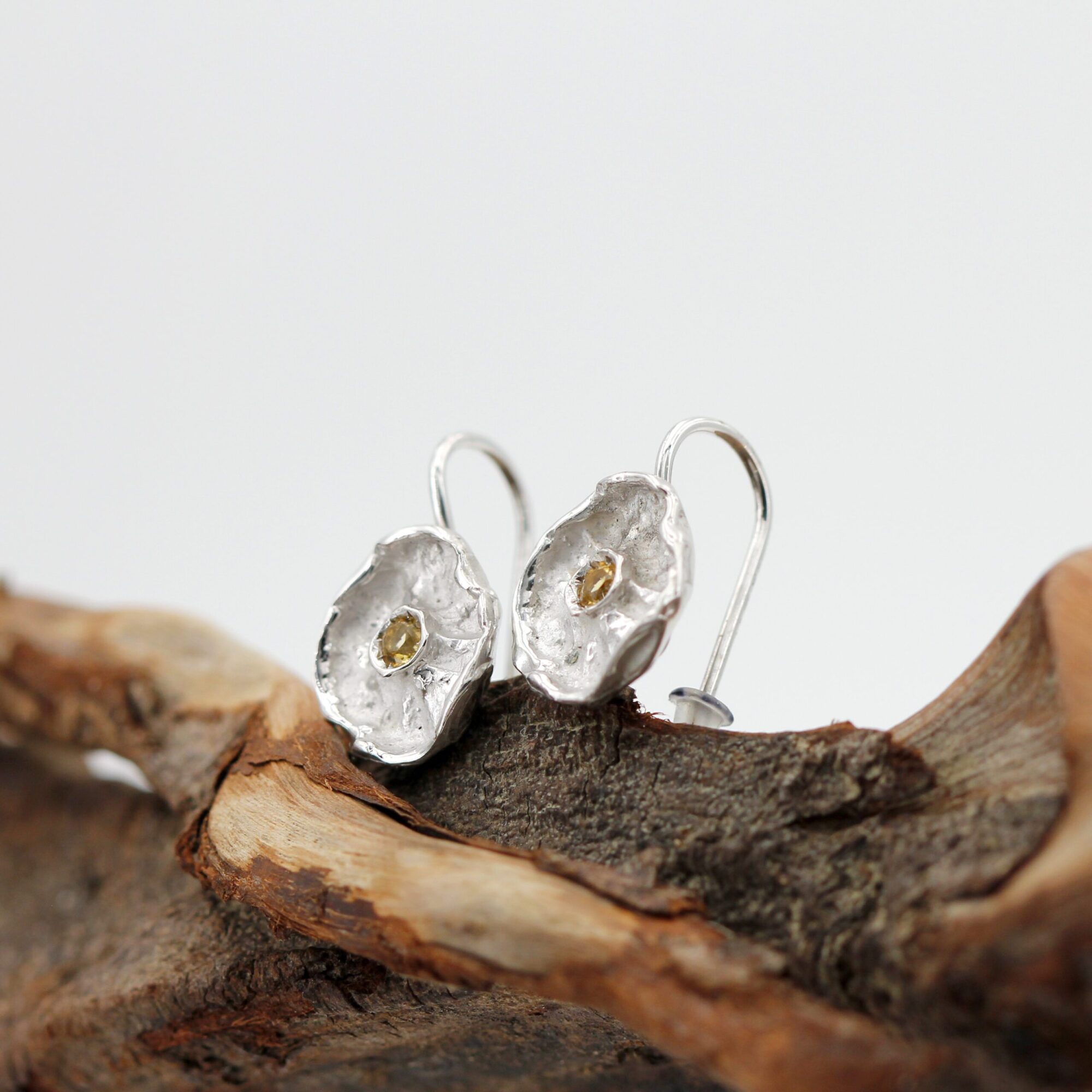 Anna Gioielli Winter Flower Orecchini Argento Citrino Small