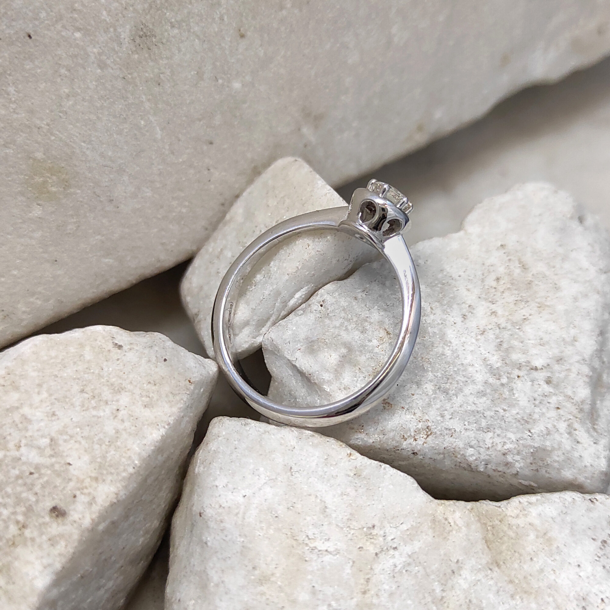 Anna Gioielli Gioielli Classici anello solitario oro bianco 0,25 ct