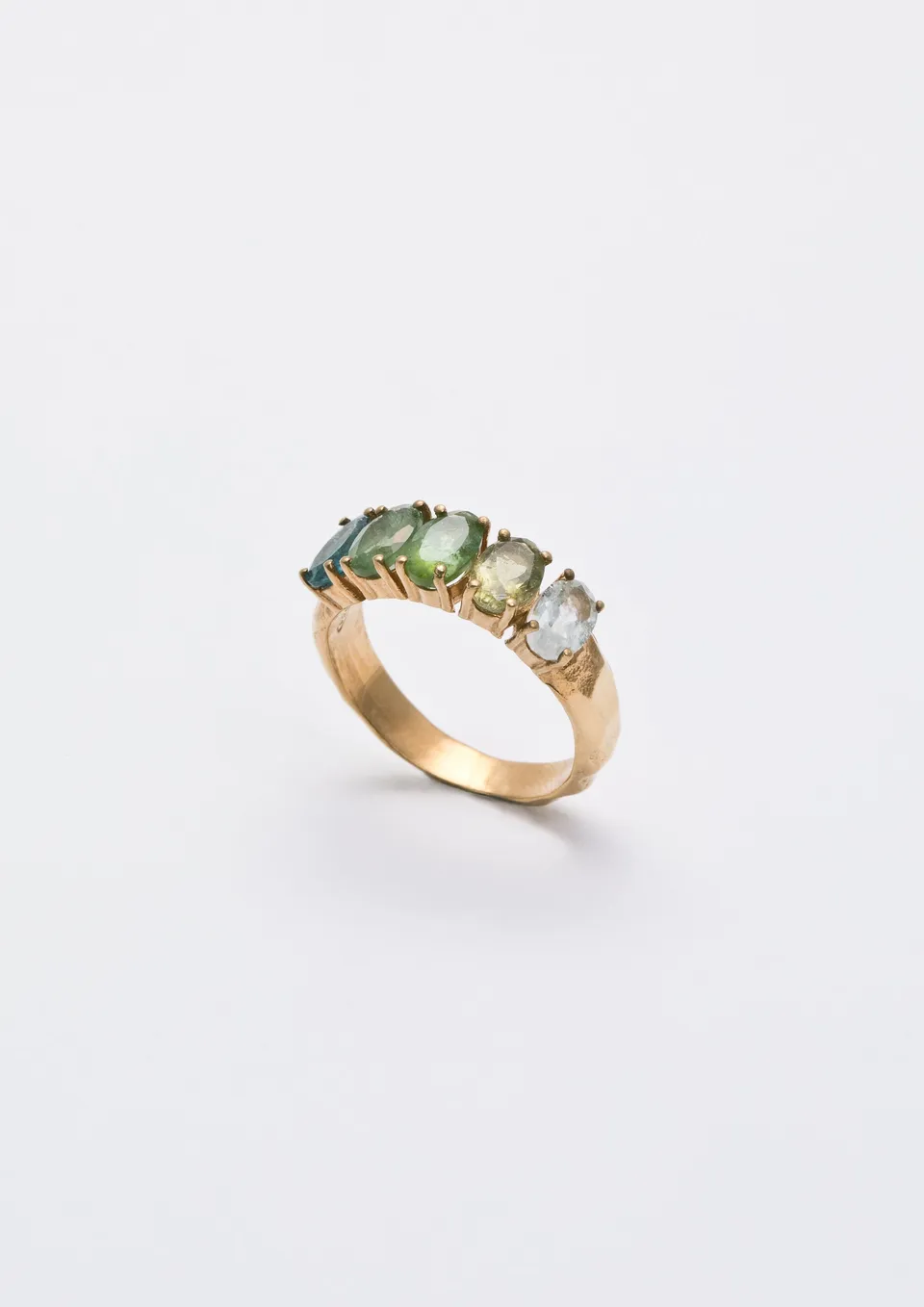 Voodoo Jewels Niral anello tormaline ovali argento oro M
