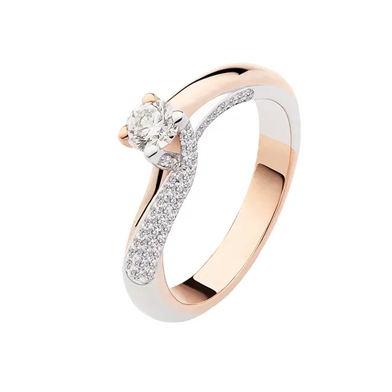 Polello Si Lo Voglio Anello Solitario oro diamante