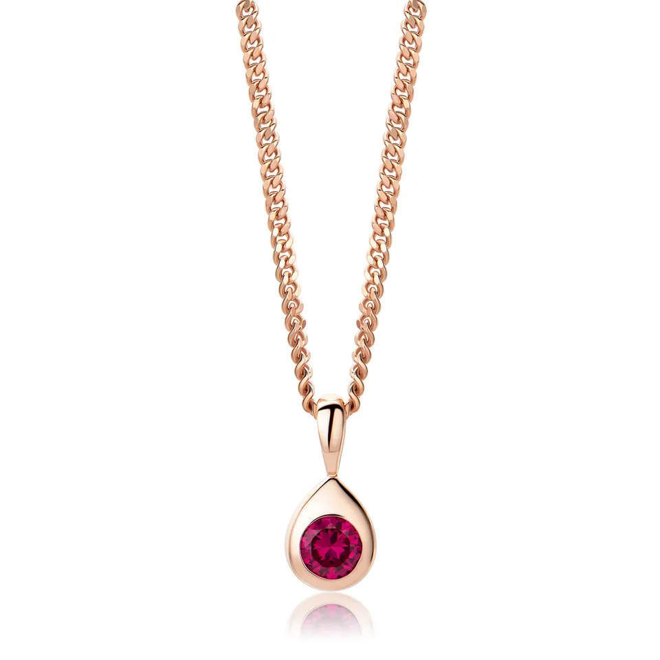 MIORE Necklace collana argento 925 rubino creato