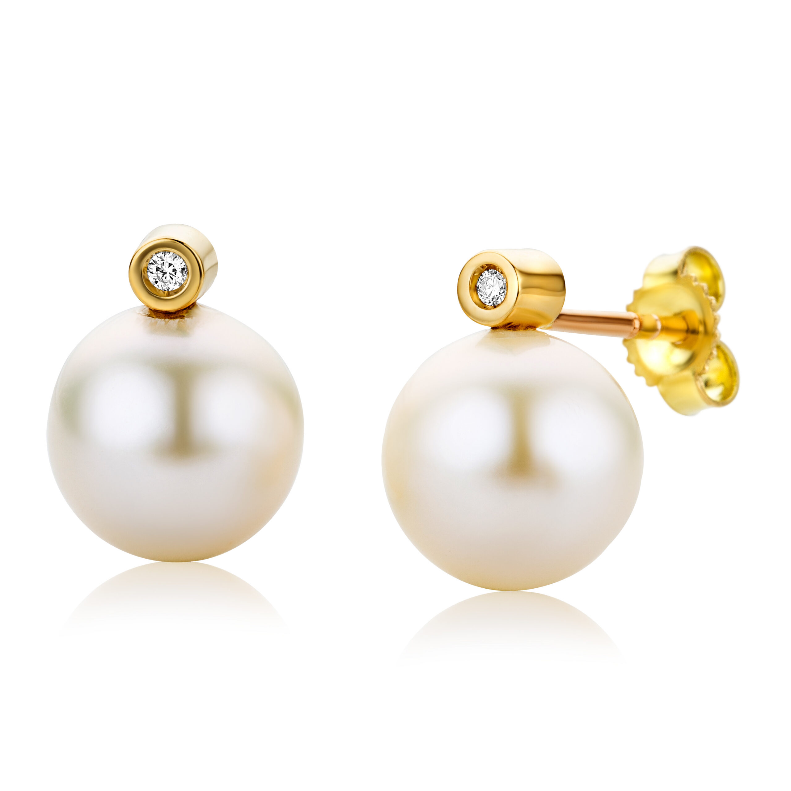 Miore Orecchini oro giallo 18kt perla acqua dolce