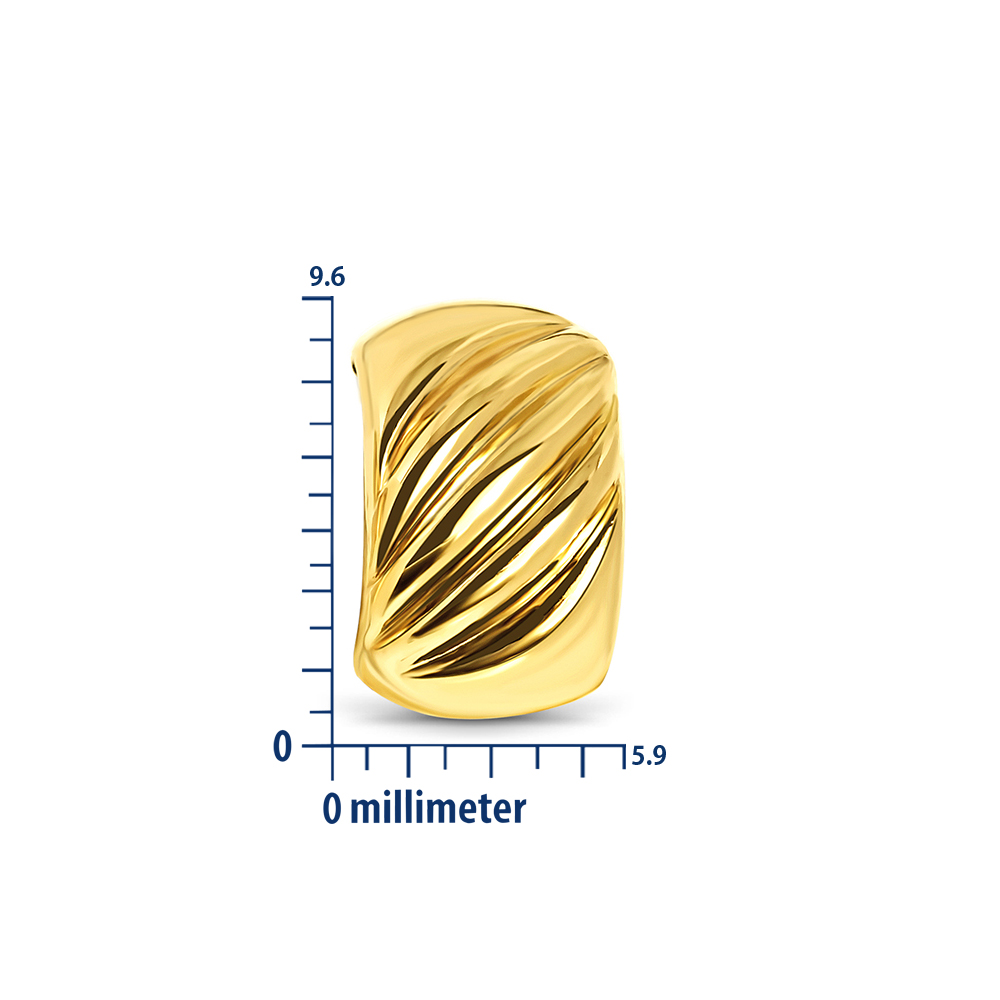 MIORE Orecchini Oro Giallo 14 Kt Senza Pietra