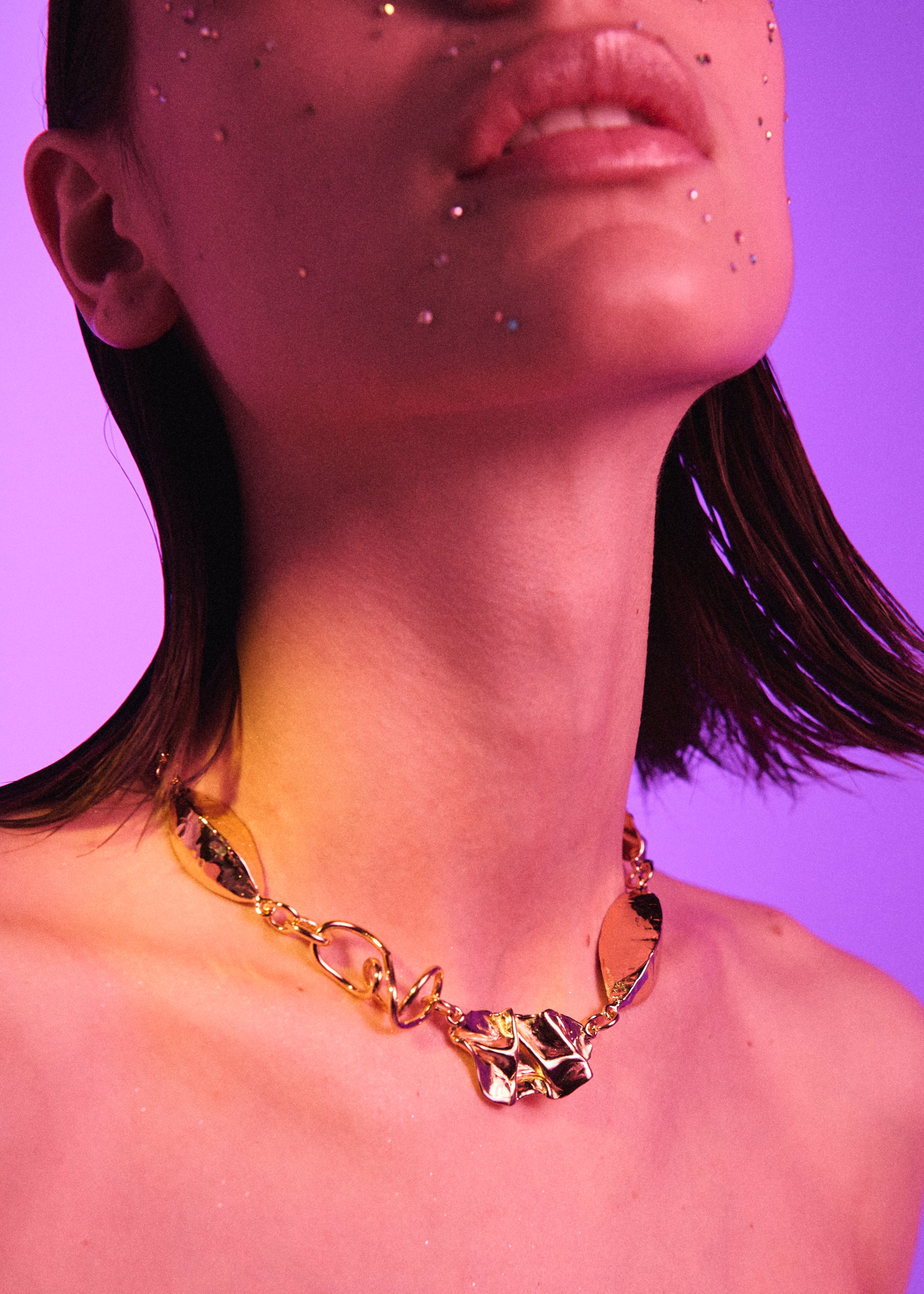 Voodoo Jewels Bold Shapes Acapulco collana oro bronzo